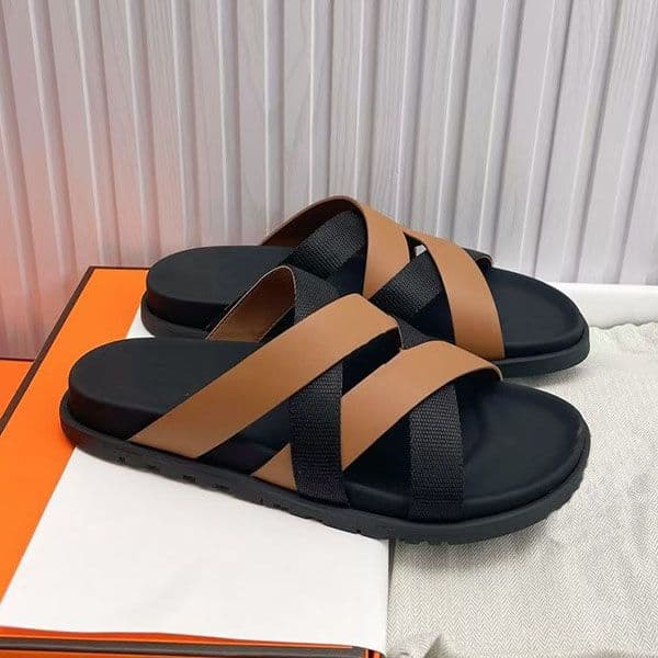 Luxury Quality Woman Man Sandals Fashion Slipper Super Star Flat Casual Shoes Genuine Leather Flip Flops Size 36-46 Free Shiping