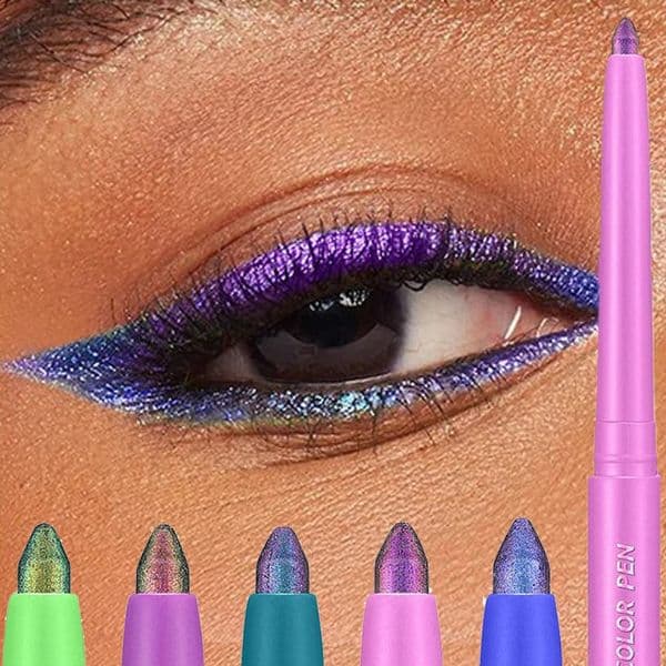 Pearlescent Aurora Purple Eyeliner Pen Chameleon Metallic Eye Liner Shiny Eyeshadow Lying Silkworm Green Blue Makeup Pigment 260208