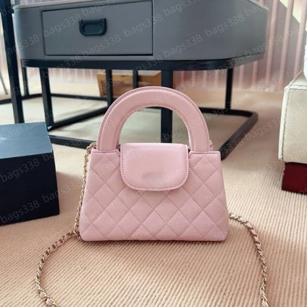 Designer handbags women chain strap leather chic casual refined diamond lattice mini tote bag crossbody shoulder bags quality caviar phone purse flap shoulder