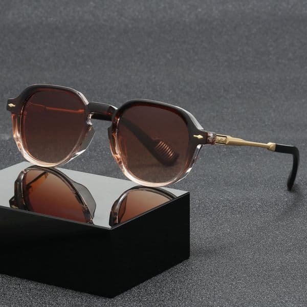 New European And American Cross-Border Trendy Retro Artistic Sunglasses With Metal Frames, Modern Charm, INS Style, Blue Light Blocking