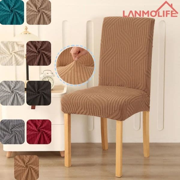 LANMOLIFE Thick Jacquard Chair Cover Removable Machine-Washable Furniture Protector Ideal for Dining Room and Living Room Decor 260124