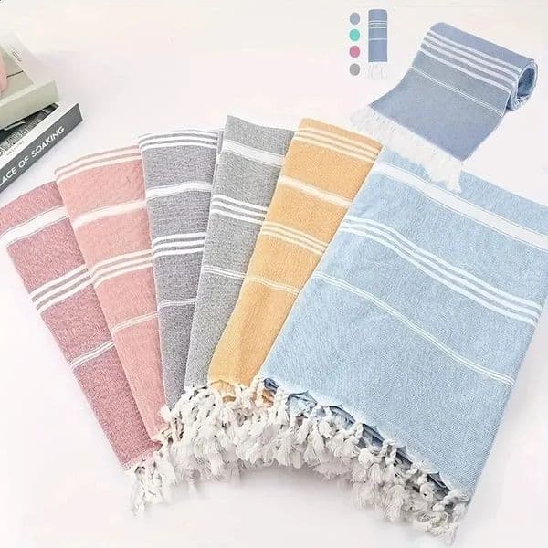 90X180cm Turkish Beach Towel Oversized Sand Free Tassel Quick Dry Swim Large Light Travel for Adults Gifts Accessories 260202