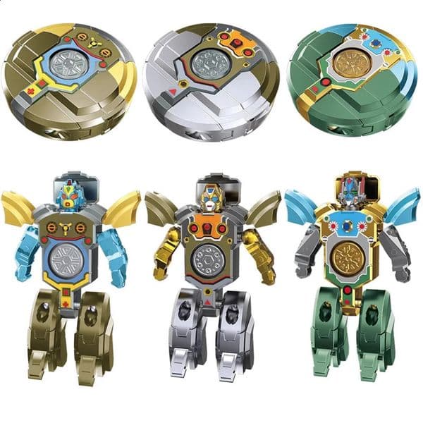 Transformable Fidget Spinners Funny Sensory Fidget Toys Deformable DIY Round to Robot Fingertip Toys for Kids Party Gifts 260203BJ