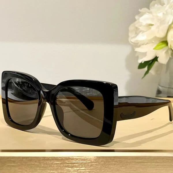 designer sunglasses for Women Butterfly shaped lenses oversized beautiful cat eye retro frame pattern frame flat lenses Beach Sun Retro Frame C