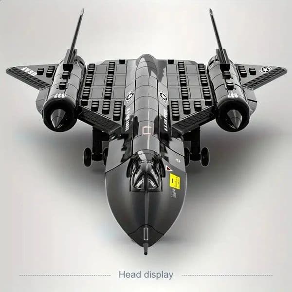 Military SR-71 Blackbird reconnaissance aircraft space building blocks small particle puzzle assembly toy 260127