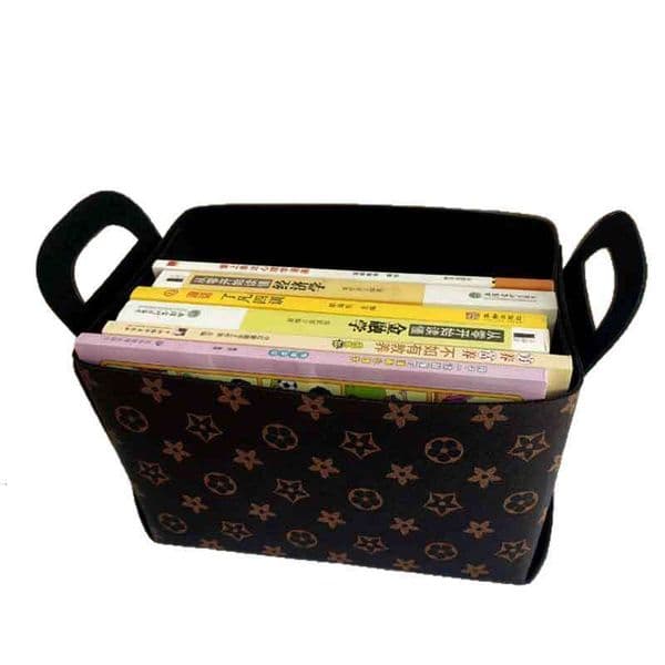New leather box, thickened, one-piece, foldable basket, high aesthetic value, waterproof and wear-resistant desktop storage box