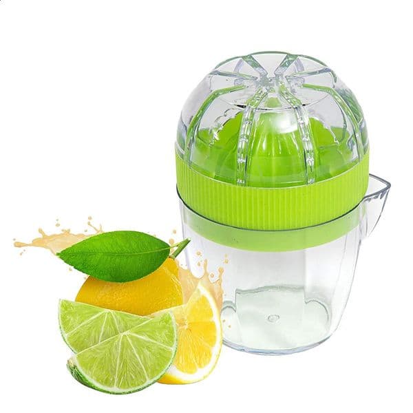 LMETJMA Lemon Squeezer With Lid Plastic Manual Juicer Orange Press Cup Citrus with Pour Spout Fruit Tools KC0130 260209