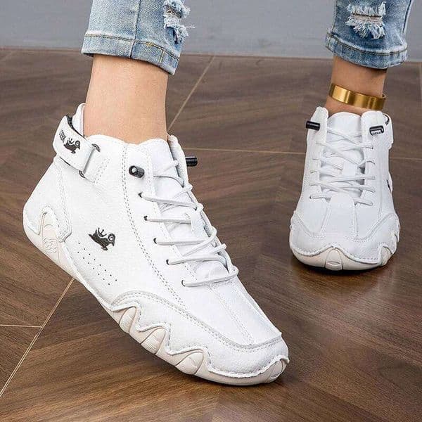Women's Lace Up Flat with Basic Ankle Fashion Short Boots Waterproof Female Walking Shoes 2024 Luxury Footwear