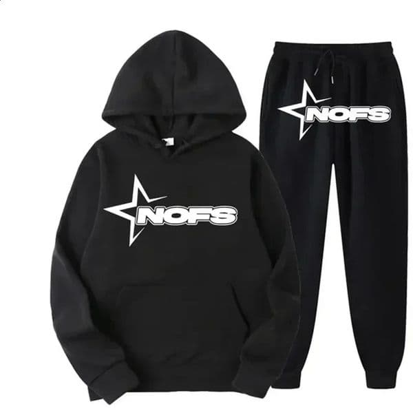 men and women of the same fashion trend hoodie casual two-piece suit jacket pants fashion printing size S-3XL 260209