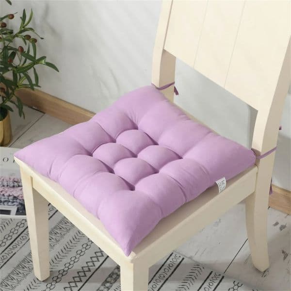 Solid Color Square Chair Soft Comfortable Seat Cushion Tie On Pillow Sofa Chair Decor Seat Cushion Student Chair Pad 40x40cm 260129