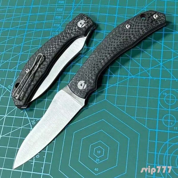 pocket knife Spy-C241CF Kapara Folding knife Knife 3.54 folding knife S30V knives fixed blade knife Satin Plain Blade, Carbon Fiber Handles