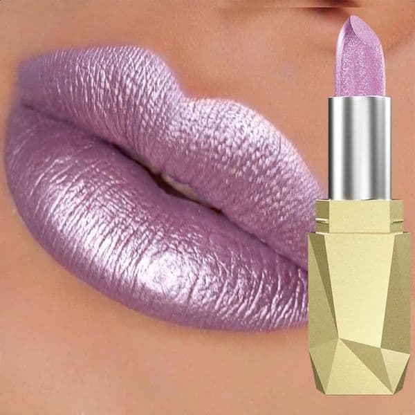 1 PC Glitter Shiny Metallic Lipstick Pearlescent Lip TintLong Lasting Lip Matte Lip Makeup Gifts for Women Lip Oil Cosmetic 260130