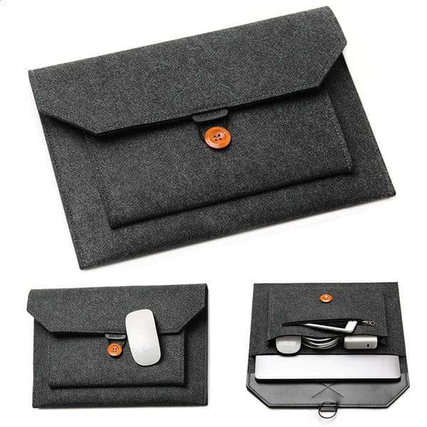 116131415Laptop Sleeve Felt Ultralight Notebook Tablet Pad Case Multipocket Pouch Bag Briefcases for Apple Asus 260126