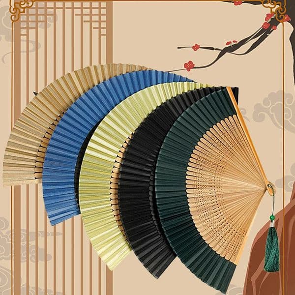 Bamboo Chinese Style Hand Silk Folding Fan For Dancing Perform Prop Wedding Home Decoration Ornaments Craft Gift 260208 B2