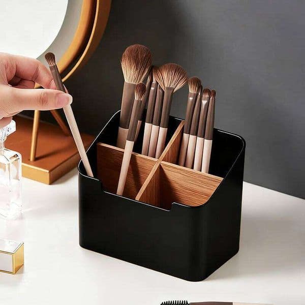 Control Holder, Caddy, TV Remote Organizer Table Desktop, Storage Box for Makeup Brushes, Office Supplies 26Y0211