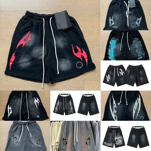 Hoodies Hop Unisex Designer Shorts Print Black Washed Graphic Yoga Streetwear T Mens Blue Hip 100% Cotton Beach Shirt Basketba