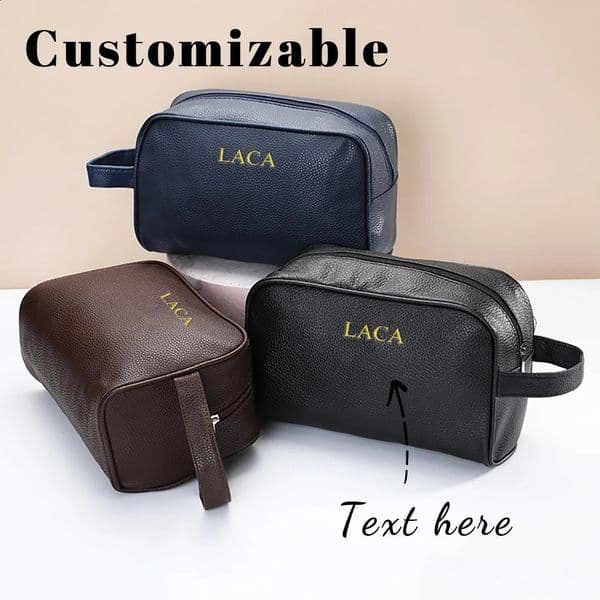 Customized name or letter large-capacity mens makeup bag business travel zipper portable toiletry bag mens makeup bag 260203