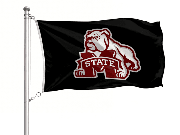 NCAA 3x5FT Flag NCAA Mississippi State Bulldogs polyester Flag Festive Gifts 3x5ft - Polyester Banner for Fans & Home Decor Outdoor Banner With 2 Brass Grommets 0341