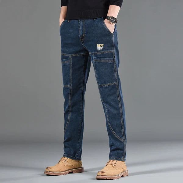 Fashion Print SixPocket Jeans Small Straight Cut Style Mens Casual Comfortable Fit Clothing 260208