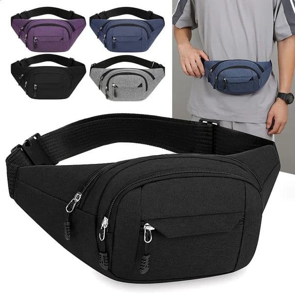 1pc Adjustable Shoulder Strap Bag Multi-Pocket Outdoor Sports Waist Bag Multifunctional Travel Bag 260124