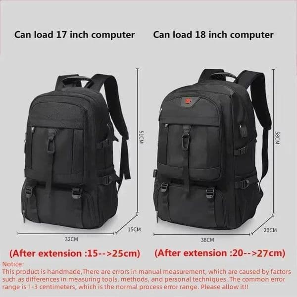 50L 80L Large Travel Backpack Men Separate Shoe Compartment Business Bag Outdoor Sports Waterproof Man Black Storage Backpacks260128