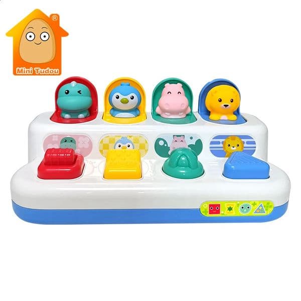 Baby Pop Up Toy Montesorri Fine Motor Skill Training Press Pull Click Animal Car Button Educational Toys For 13 24 Month Infant 260123