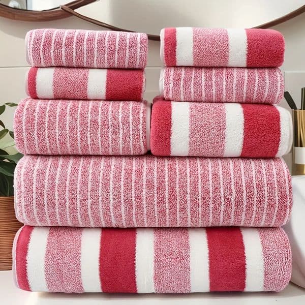 Towel 8pcs Towel Set 2 Bath 2 Hand Towels 4 Face Towels For Spa Gym el Camping Outdoor Use Fast Drying 260129