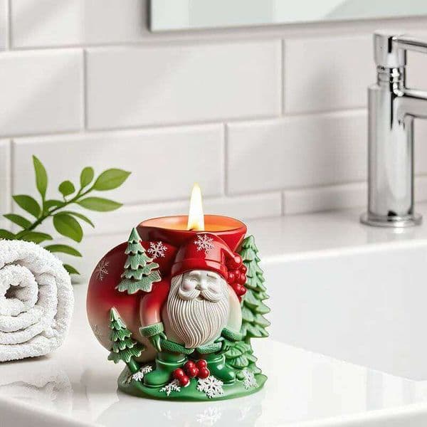 Scented candles, gypsum stone containers, Santa Claus candle cups, DIY decorative gifts H260224