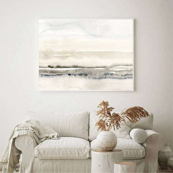 Beige And Grey Painting Watercolor Canvas Print Modern Minimalist Poster Wall Art Picture for Living Room Home Decor 26Y0224