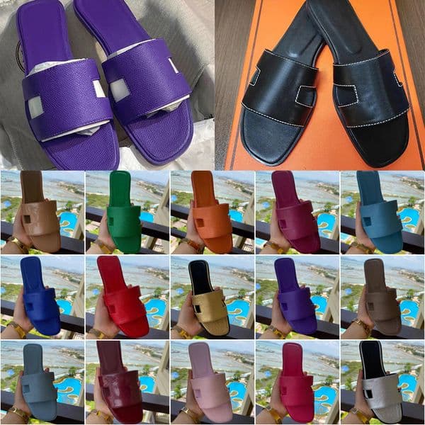 Womens Slippers Fashion S Floral Slipper Leather Rubber Flats Sandals Summer Beach Shoes Loafers Gear Bottoms Sliders 36-42