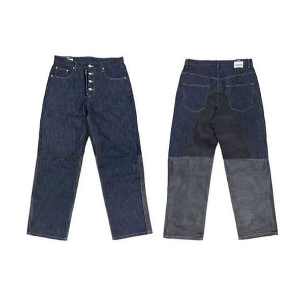 High Street Jeans Men Loose Straight Leg Pants Black Wide Leg Pants Casual Pants Hip-Hop Pants