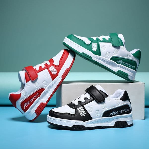 Free shipping Outdoor Sports Black White Kids Sneakers Baby Shoes Spring Autumn Winter Children Sports Shoes Toddlers Boys Girls High Top Basketball Size 28-39