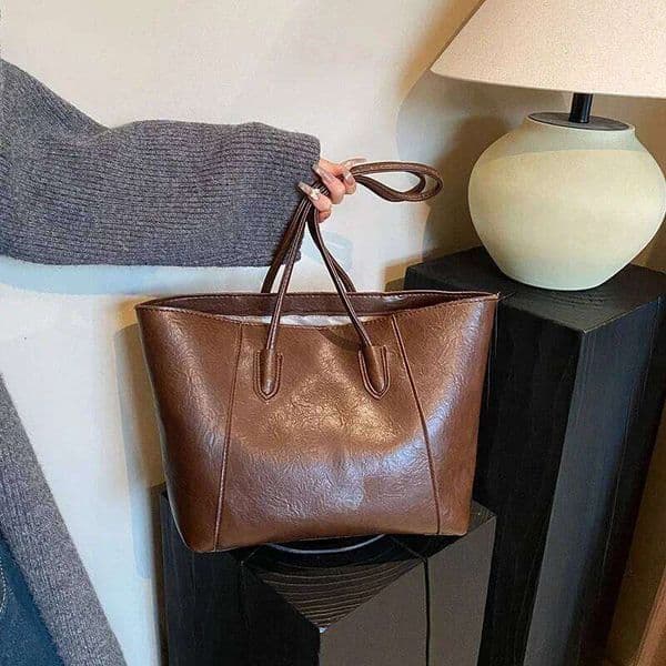 Light Luxury PU Soild Large Capacity Minimalist Shoulder 2026 High Quality Versatile Casual Classic Tote Bags for Women Z260224