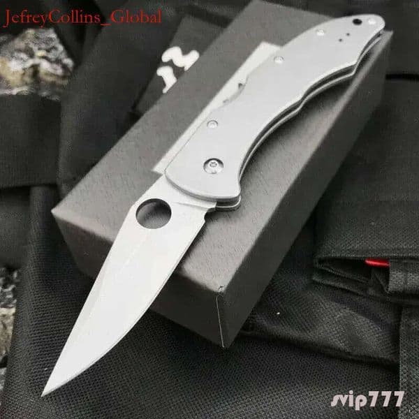 UDAL Hotsale 10402 knife Folding Knife 2.87 D2 Satin Plain Blade, All-Steel Handles