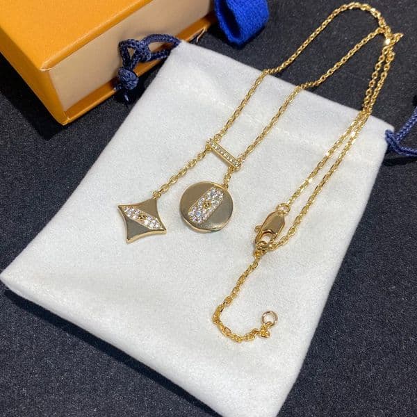 18K gold diamond necklace women designer necklace flower high end Gold Pendant chain charm Stainless Steel Luxury jewelry gift