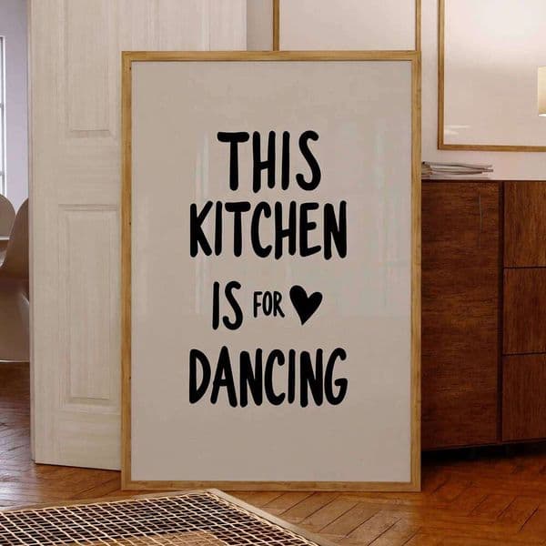 Modern Minimalist Style This Kitchen Is Dancing Wall Art Prints Canvas Painting Poster Picture For Living Room Home Decor 26L0224