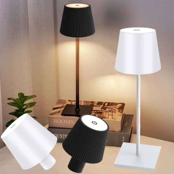 Rechargeable LED Desk Lamp Touch Switch 3 Colors Dimming For Bar Restaurant Study Club Dinner Ambiance Decor Table Lighting H260224