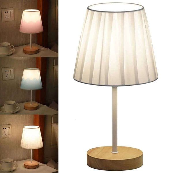 Bedside Wooden Table Nightstand Warm Reading Bedroom Night Lights Electric Power Home Decor Desk Light H260224