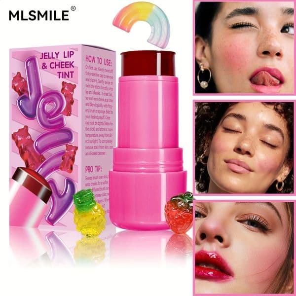 Jelly Blush Stick Makeup Water Jelly Tint Stick Lip and Cheek Jelly Blush Stick Lipstick Lightweight 260208
