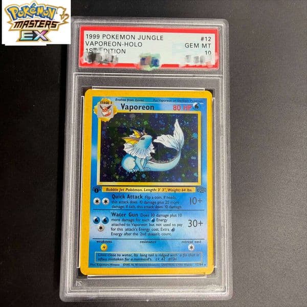 DIY PTCG 1999 JUNGLE VAPOREON-HOLO 1ST EDITION 12/64 Collection Copy 10Points Rating Card Anime Game Gift W260225
