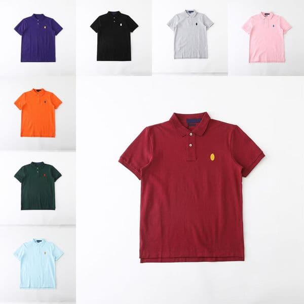Designer Summer Short-Sleeve Embroidered Polo Shirt Fashion Classic Short-Sleeve Men's Cotton Collared T-Shirt Men's Sizes XS-XXXL