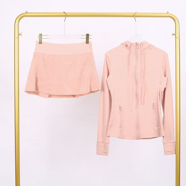 UU-L5808 Women Yoga Jacket Women Workout Sport Coat Fitness Sports Quick Dry Activewear Top Solid Zip Up Jackets And Yoga Sport Tennis Skirts Yoga Set