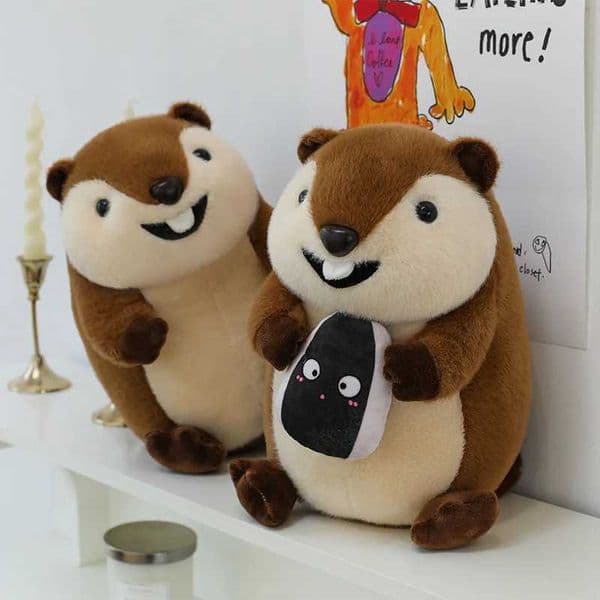 Chubby Stuffed Animal Kawaii Groundhog Plush Toy Cute Huggable Plushies Pillow Cushion Adorable Gift For Girl Boy X260225