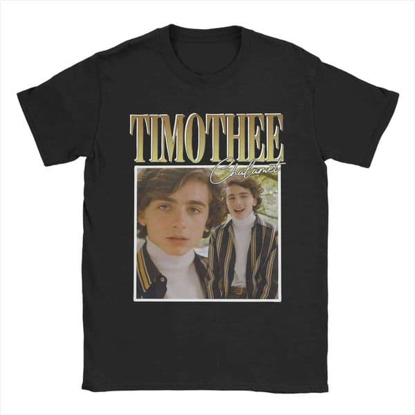 Timothee Chalamet T Shirt Men Pure Cotton Amazing T-Shirts Crew Neck Tees Short Sleeve Tops Summer T260224