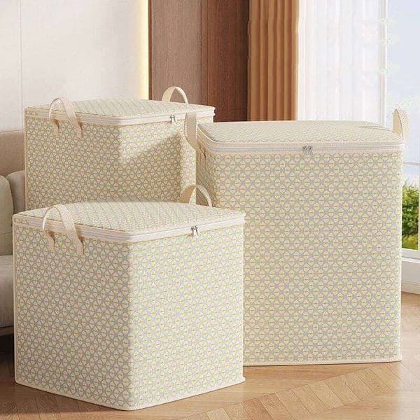 Extra Large - Multifunctional Bedding, Clothing, And Underwear With Zipper, Under Bed Storage Bag 26Y0225