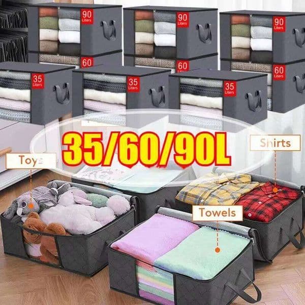 1/3/6pcs Foldable Clothes Large Capacity Blanket Bag Storage Containers for Home Organizing Bedroom Clothing 26Y0225