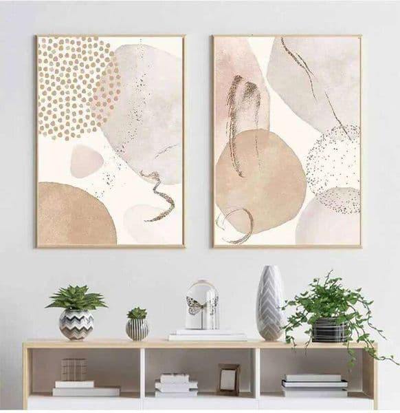 Bohemian Geometric Beige Abstract Poster Canvas Painting Wall Art Printing Picture Bedroom Living Room Home Decoration Pictur 26H0225