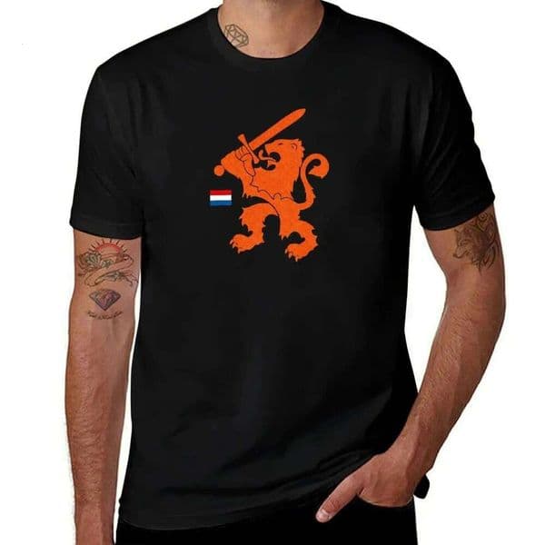 shirt shirts T-Shirt for men cotton t Lion man casual Dutch H260225