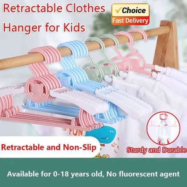 5/10/20PCS Bear plastic retractable children's newborn baby small children cartoon hangers 26W0225