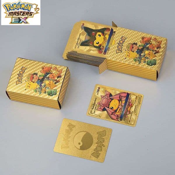 Popular Flashcards in English, French, and German - 110 Silver Foil PVC Pokmon Cards w260225